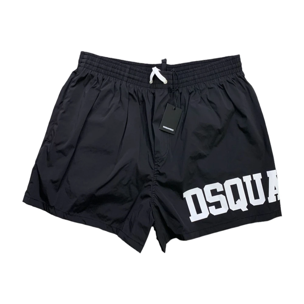 Dsquared2 Zwarte Zee Shorts voor Mannen Black Heren