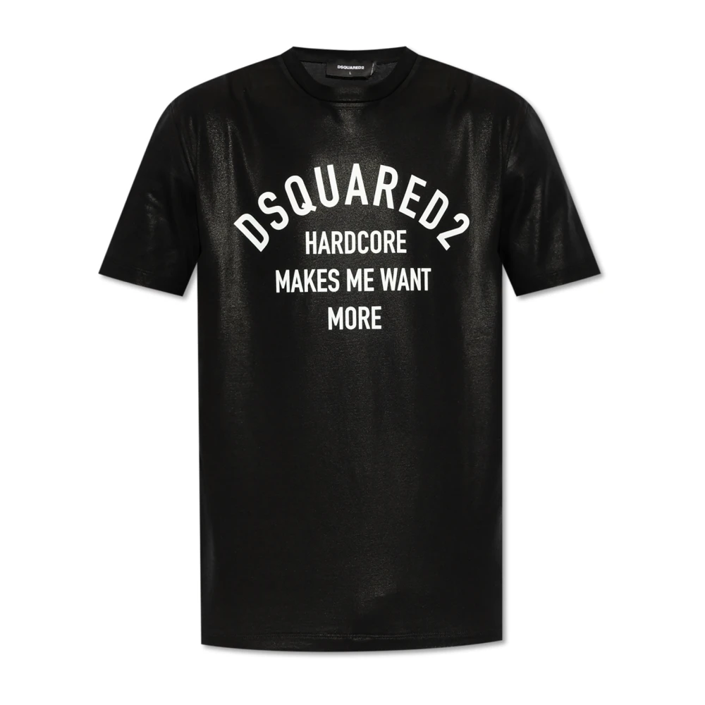 Dsquared2 T-shirt met print Black Heren
