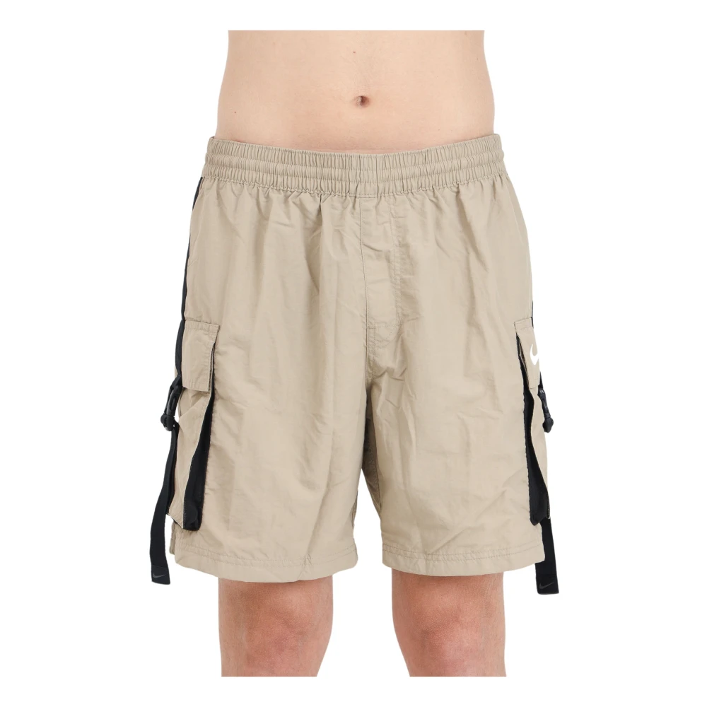 Nike Cargo Beachwear Shorts met zijzakken Beige Heren