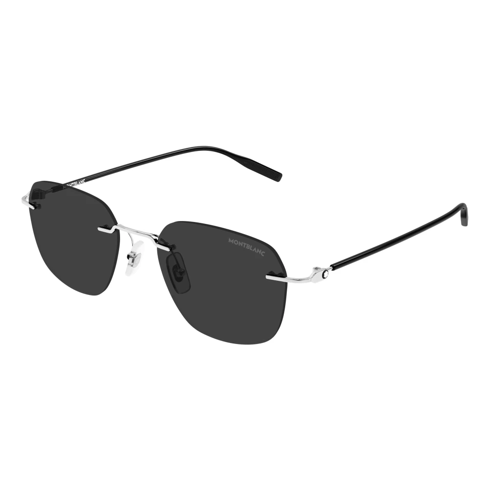 Montblanc Mb0430s Rectangular Sunglasses - Male - Sunglasses - Gray - 53 Mm - Accessories