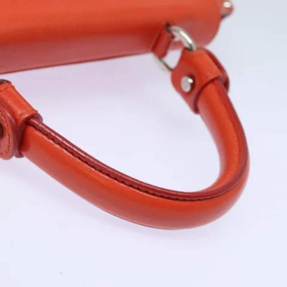 Salvatore Ferragamo Pre-owned Leather handbags Orange Dames