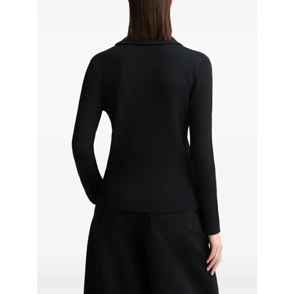 Liu Jo Zwarte Zip Sweater met Zakken Black Dames