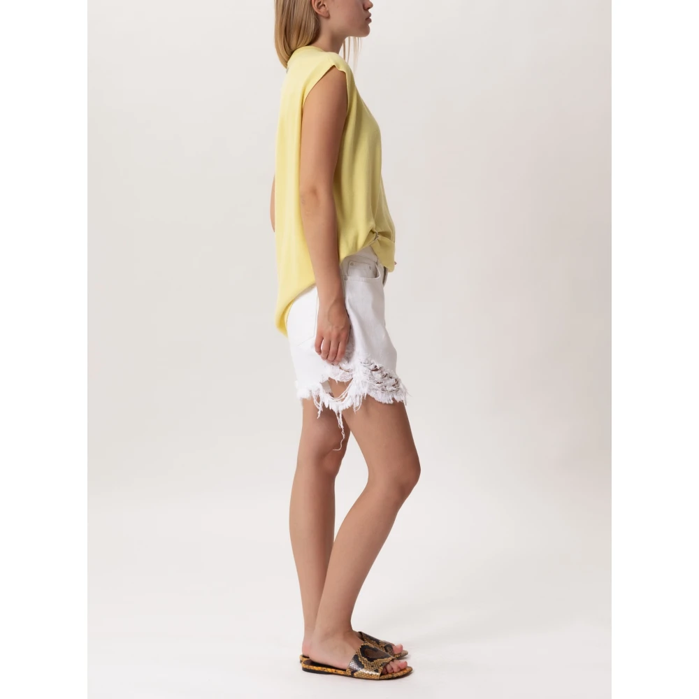 JW Anderson Trui met ringdetail en roltop Yellow Dames
