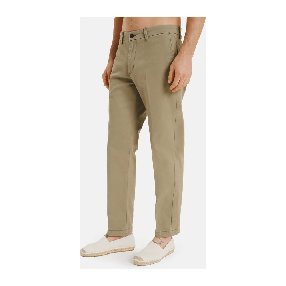 Peninsula Stretch katoenen gabardine chino's Green Heren