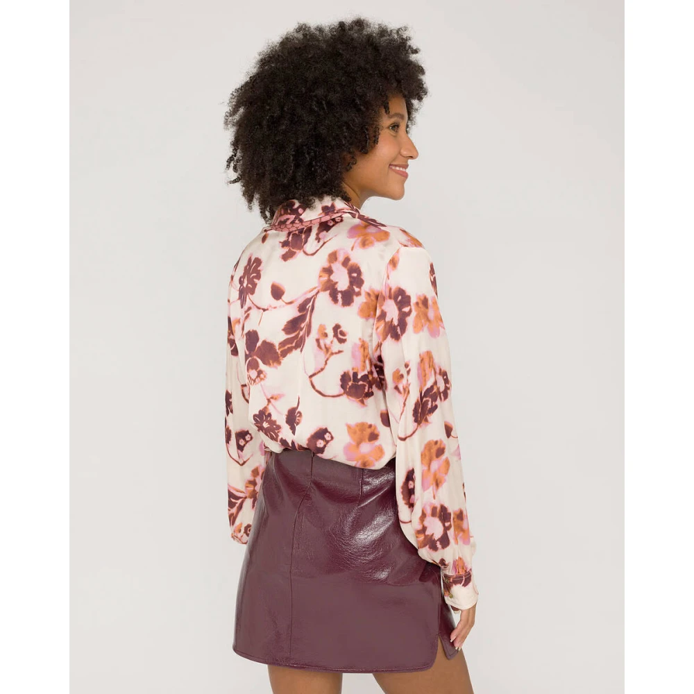 Anna Van Toor Lange mouw blouse in stijl 26a05-03295E Multicolor Dames