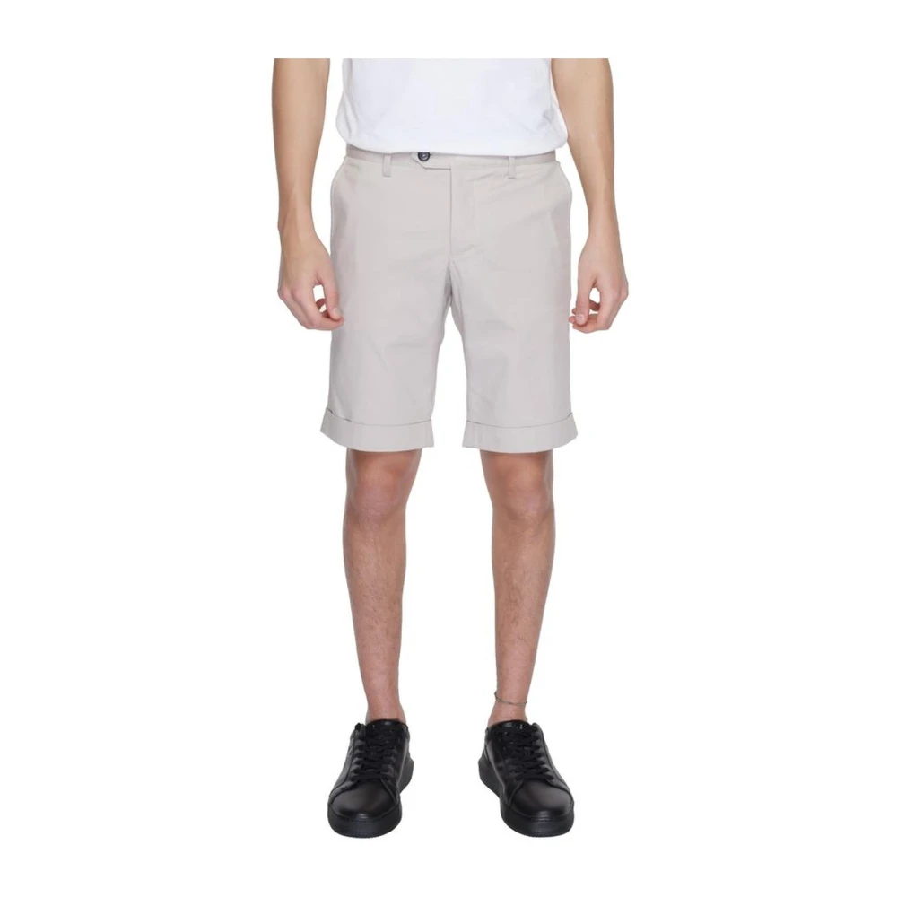 Alviero Martini 1a Classe Katoenen Bermuda Shorts Lente Zomer Collectie Beige Heren