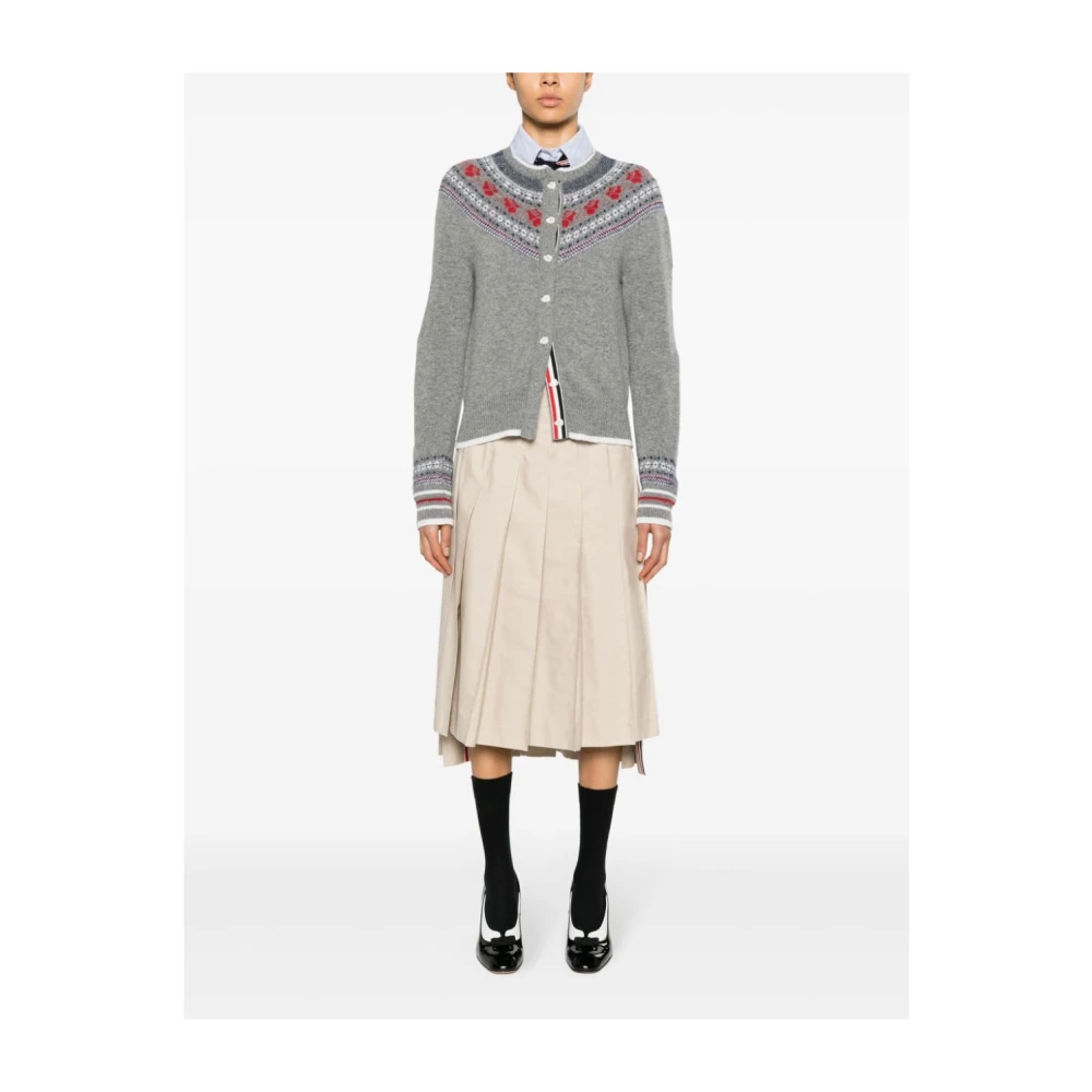Thom Browne Stijlvolle Sweaters Collectie Gray Dames