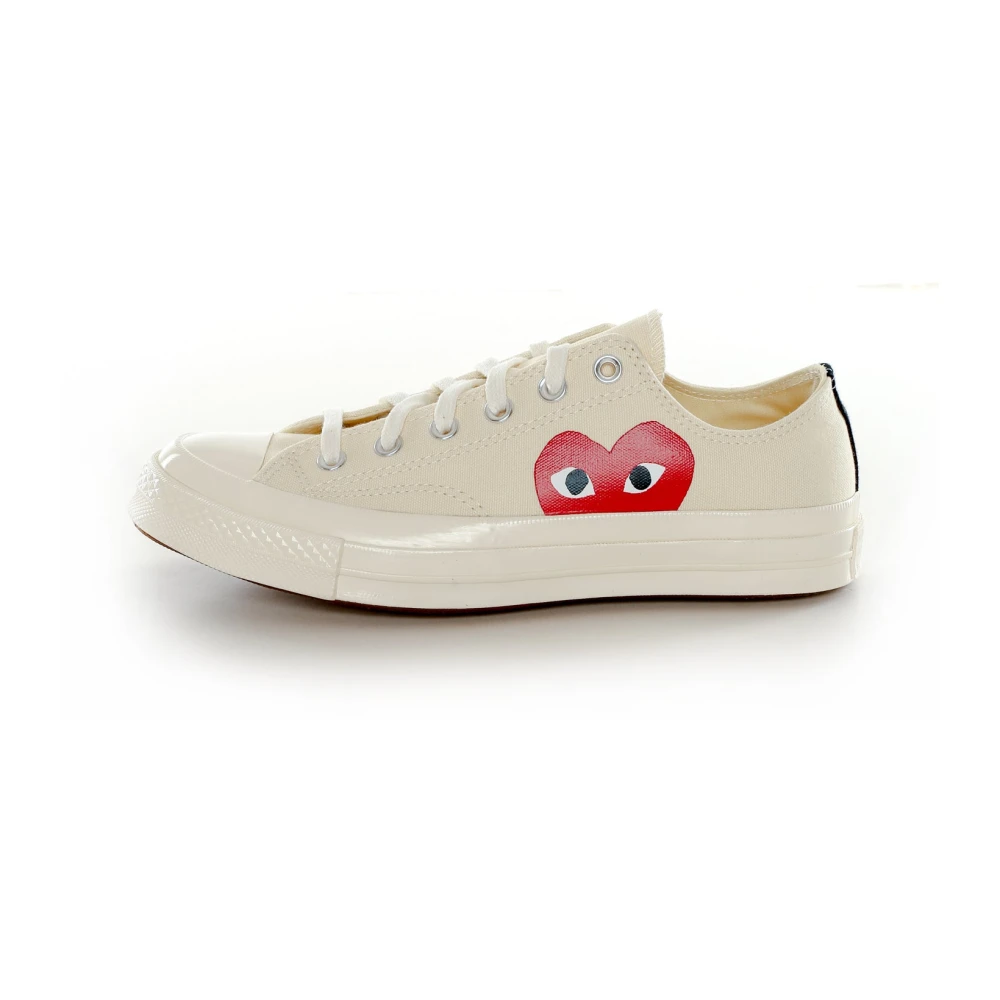 Comme des Garçons Play Low Canvas Sneaker Dames Schoenen Beige
