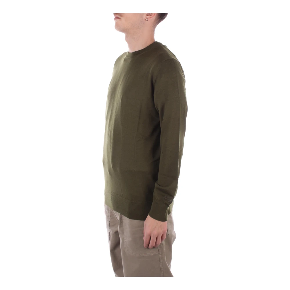 Saint Barth Groene Logo Trui Merinowol Green Heren