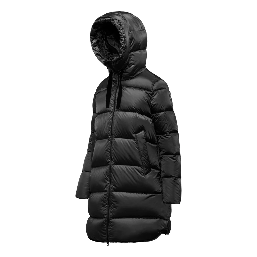 BomBoogie Lichte Nylon Donsjas met Capuchon Black Dames