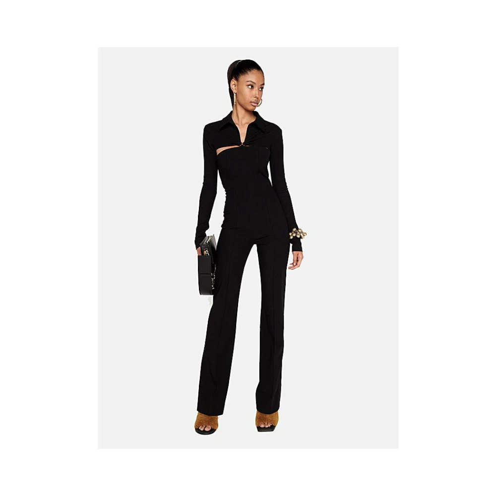 Jacquemus Lange Jumpsuit voor de Bergen met Onzichtbare Rits Black Dames