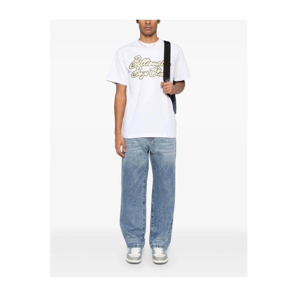 Billionaire Witte Crew Neck T-shirts en Polos White Heren