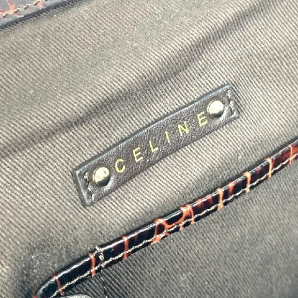 Celine Vintage Pre-owned Fabric shoulder-bags Brown Dames