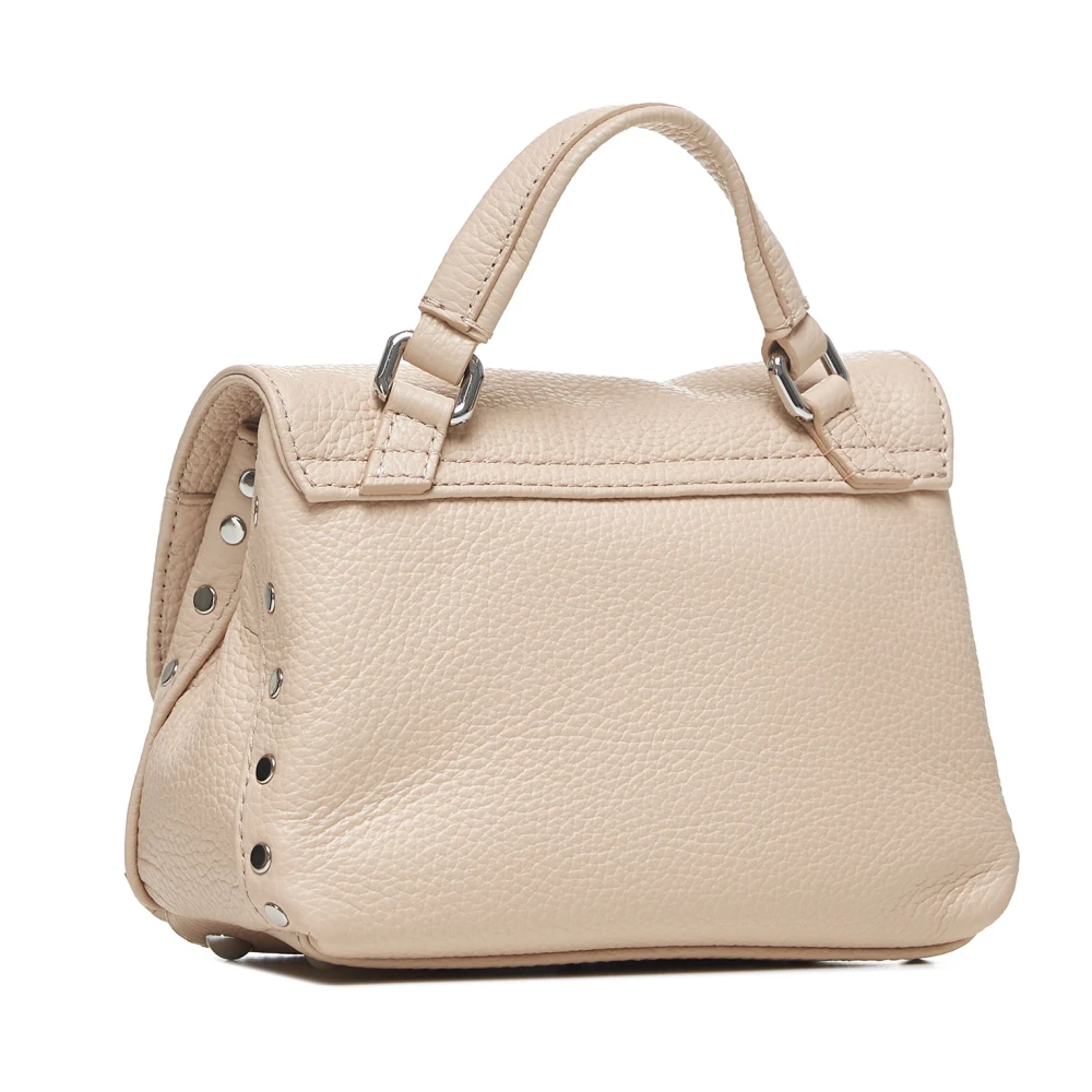Zanellato Baby Roze Leren Schoudertas Beige Dames