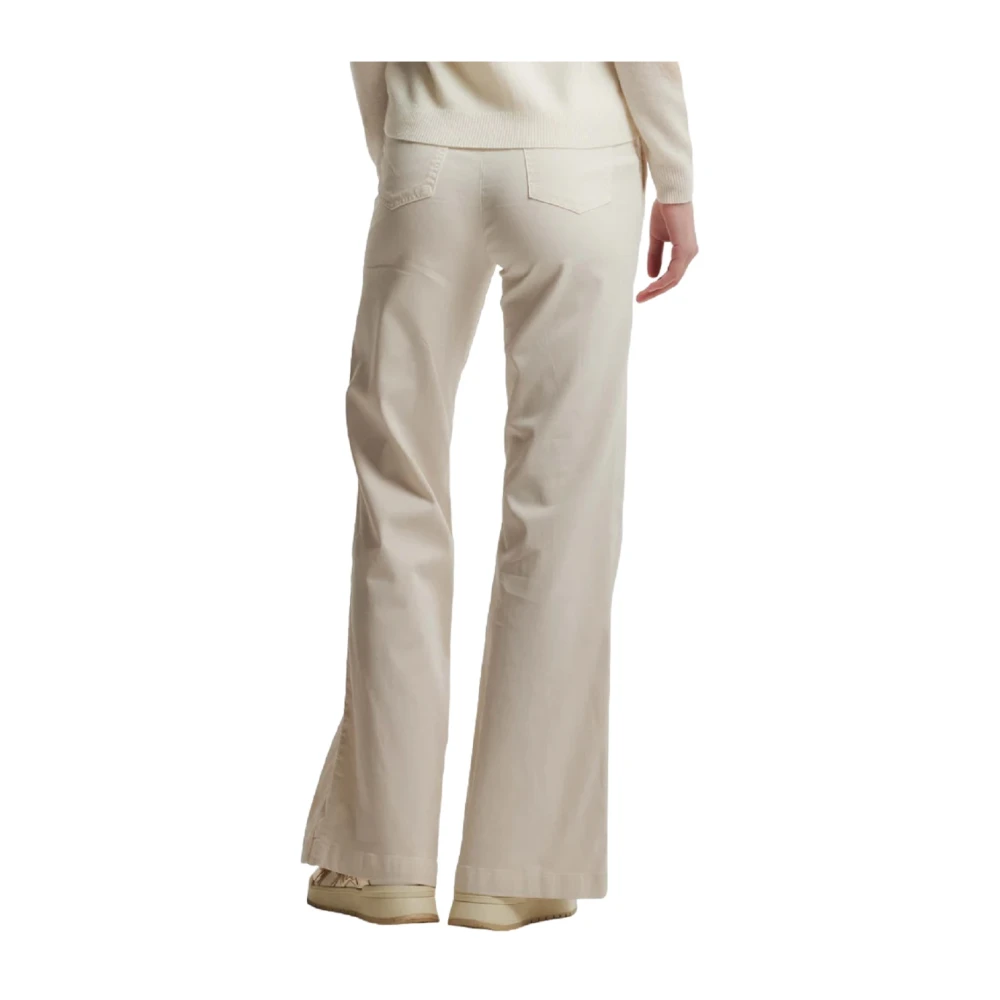 Kocca Beige Flare Jeans met decoratieve knopen Beige Dames