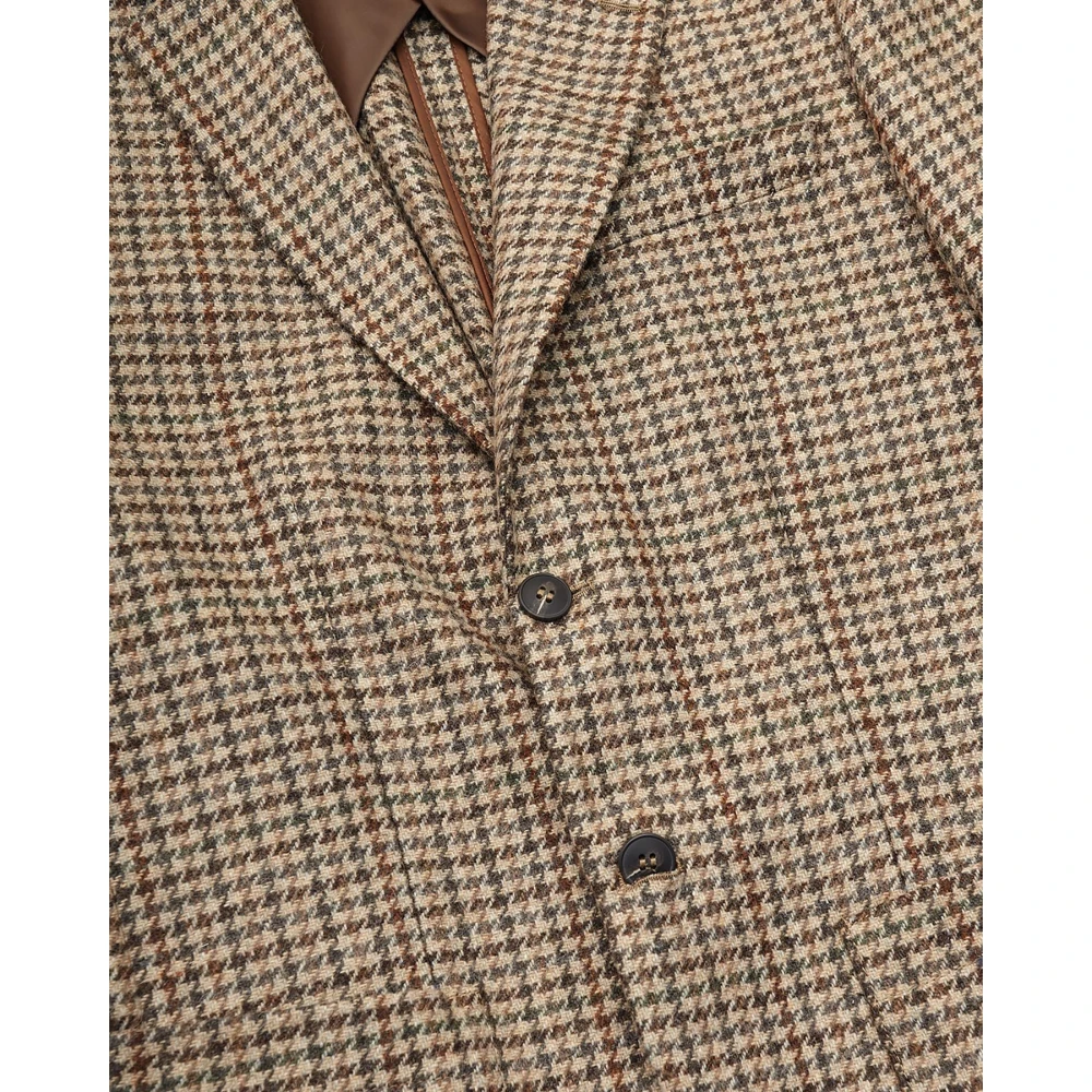 Selected Homme Slim Wol Bruin Blazer Beige Heren