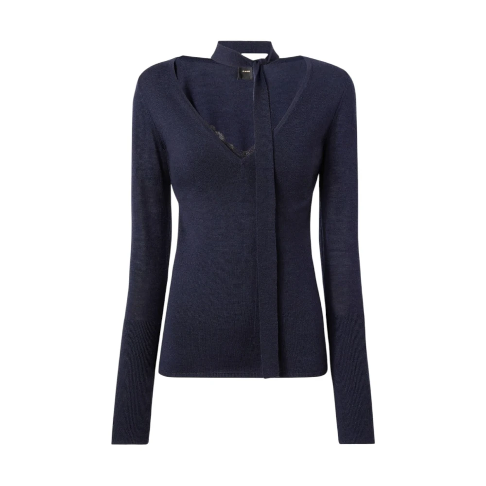 Pinko - V-Ausschnitt Strickware - Knitwear - Damen - Blau - L - Bild 7