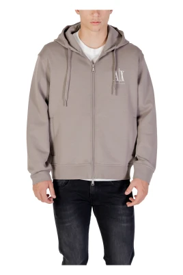 Hoodie Herr Bomull Polyester Elastan