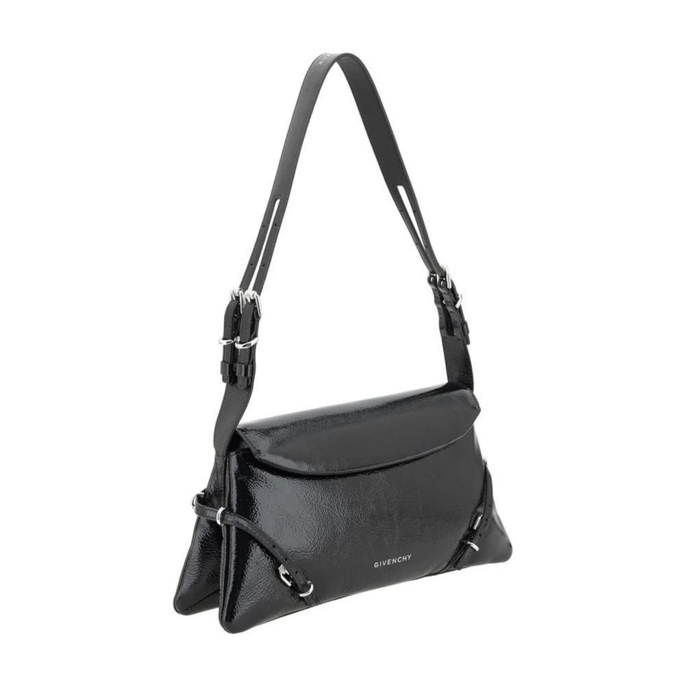 Givenchy Elegante leren schoudertas met magnetische flap Black Dames