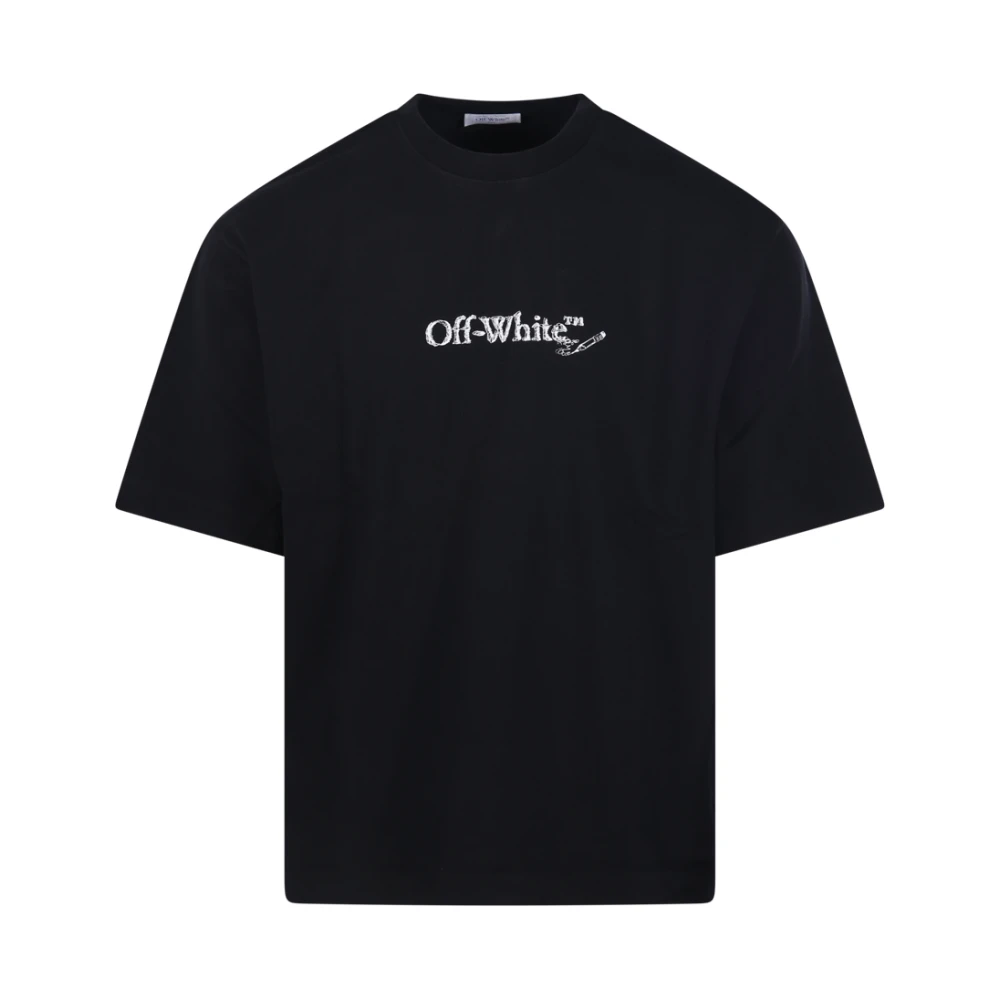 Off White Men's Black Scribble Arr Skate S/S T-Shirt Medium