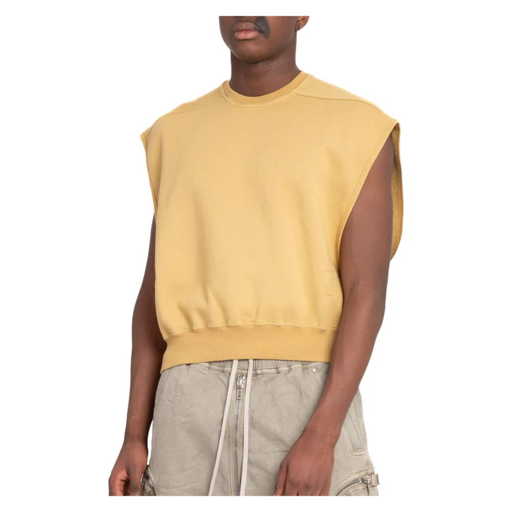 Rick Owens Mouwloze Sweatshirt Yellow Heren
