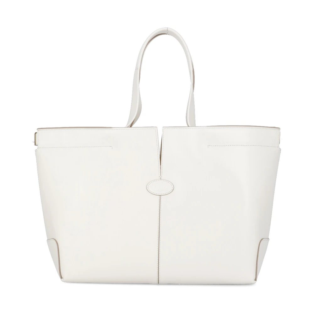 TOD'S Witte leren tas met bijpassende pochette White Dames