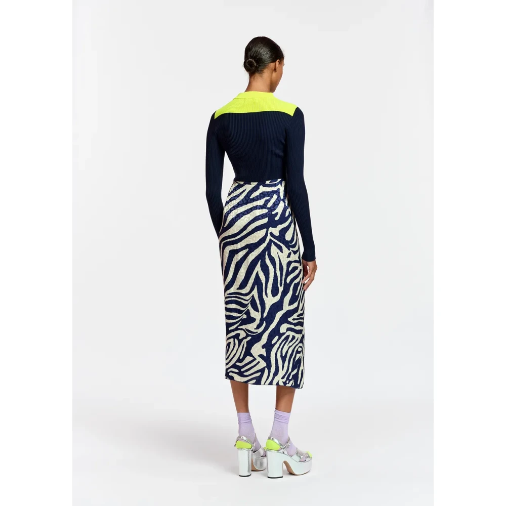 Essentiel Antwerp Midi Zebra Print Flavia Rok Multicolor Dames