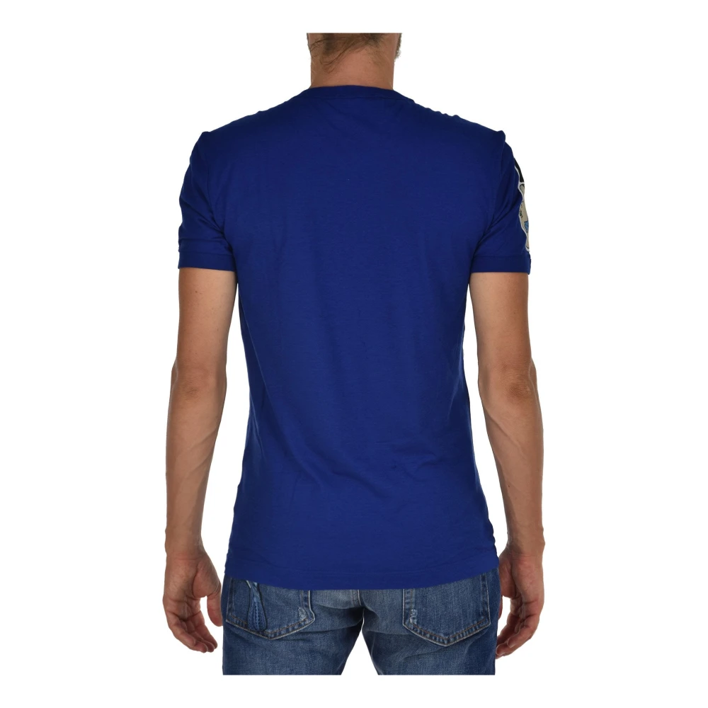 Dolce & Gabbana Blauw Katoenen Heren T-shirt Stijl G8Fv4Tg7Fyls9000 Blue Heren