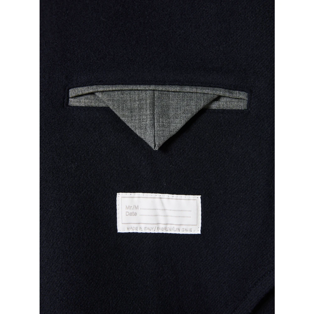 Eleventy Wollen jas met voorste knopen Blue Heren