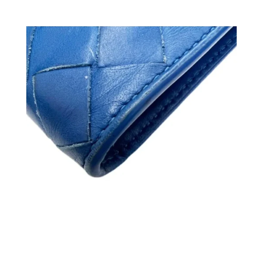 Bottega Veneta Vintage Pre-owned Leather wallets Blue Dames