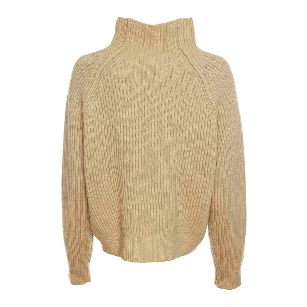 drykorn Wollen Coltrui Sweater Relaxte Pasvorm Beige Dames