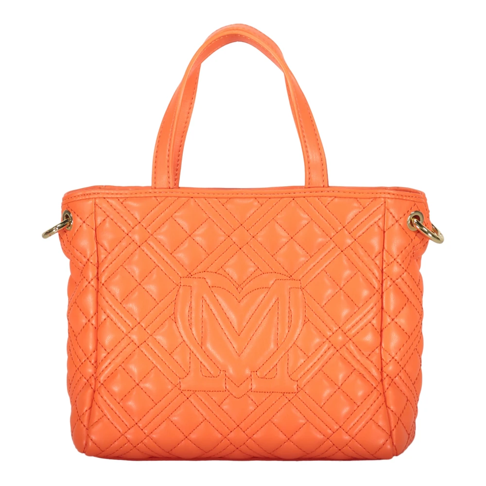 Love Moschino Gewatteerde Handtas met Afneembare Clutch Orange Dames