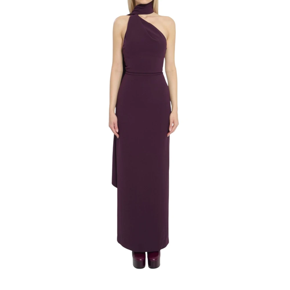 Solace London Women's Purple Gowns, Xs, Straight Skirt Maxi