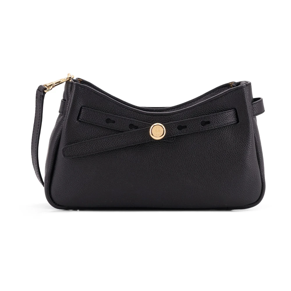 Tory Burch Women's Black Zip Shoulder Bag