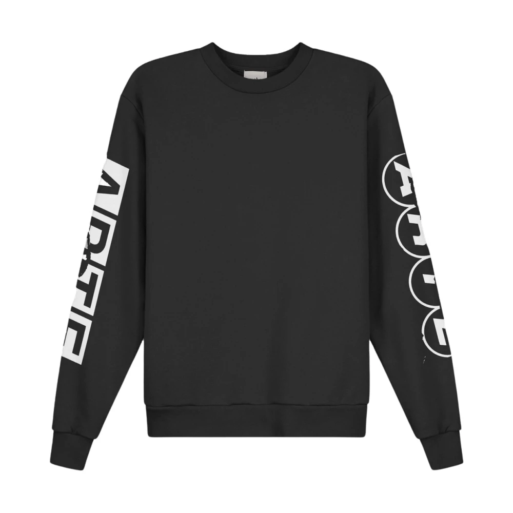 Arte Antwerp Black Sleeve Print Crewneck - Male - Sweatshirts - Xl - Sweatshirts & Hoodies
