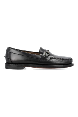Svart Stängd Loafer Klassisk Elegans