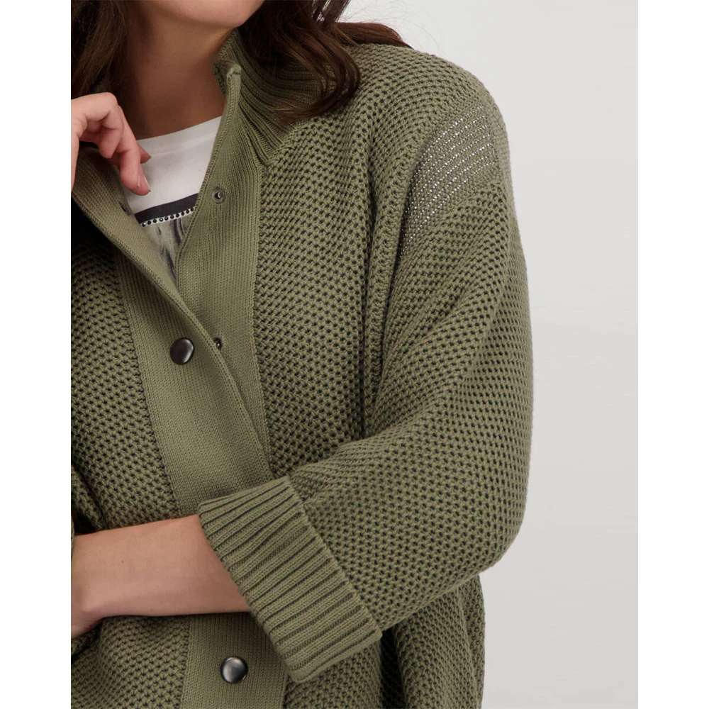 monari Gebreid Vest 807921 Green Dames