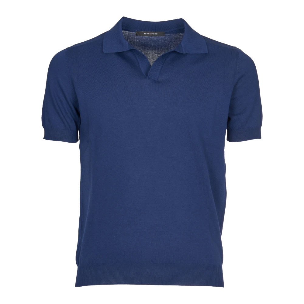 Tagliatore Herenkleding T-shirts Polo's Blauw Ss25 Blue Heren