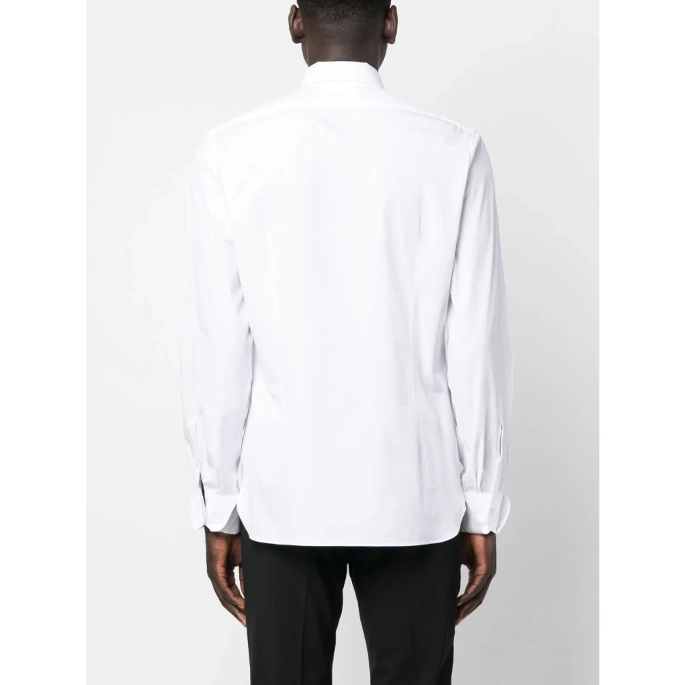 Tom Ford Klassieke Zwarte Katoenen Overhemd White Heren