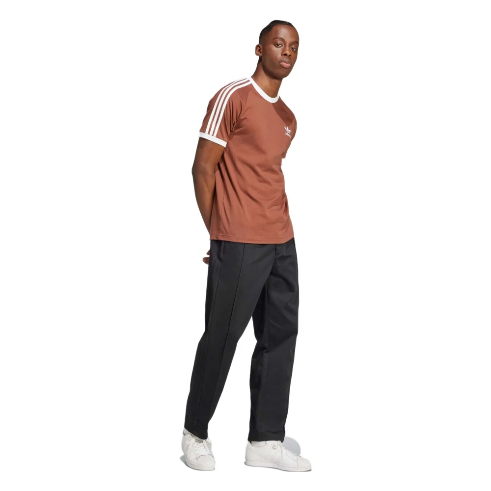 Adidas 3 Strepen T-shirt Brown Heren