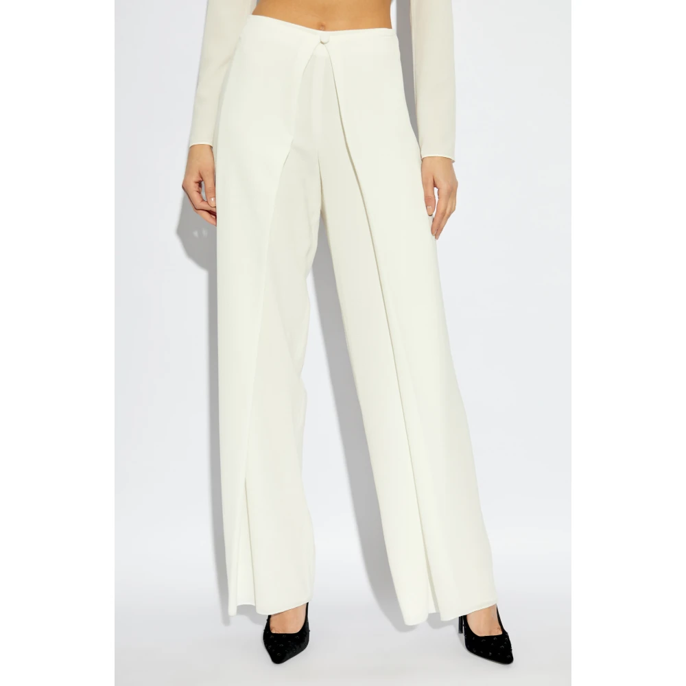 Emporio Armani Geplooide broek White Dames