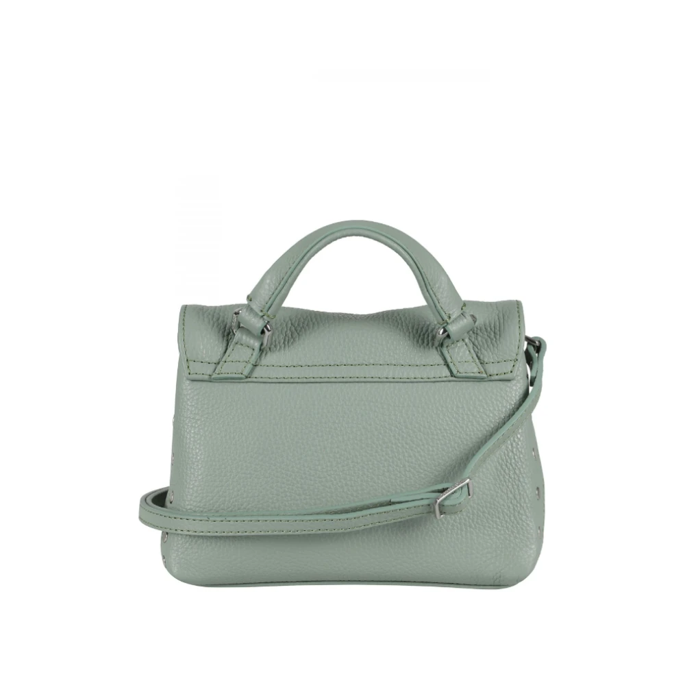 Zanellato Groene Kalfsleren Schoudertas Green Dames