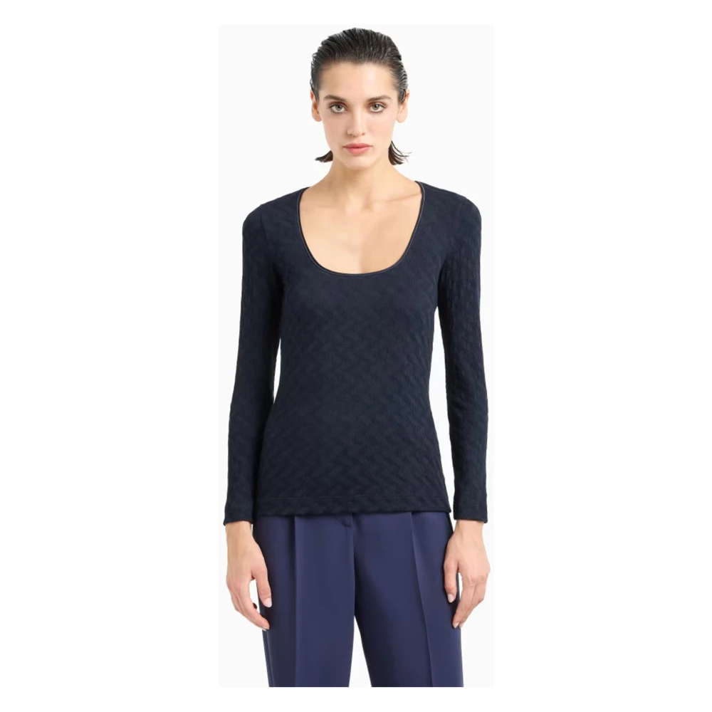 Giorgio Armani Stijlvolle Jumper voor Mannen Blue Dames