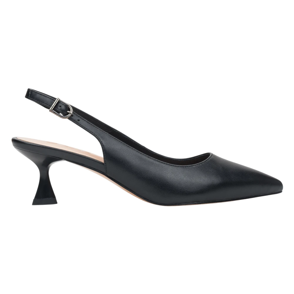 Estro Donna Nero - Décolleté Slingback In Pelle - Shoes - 38 Eu