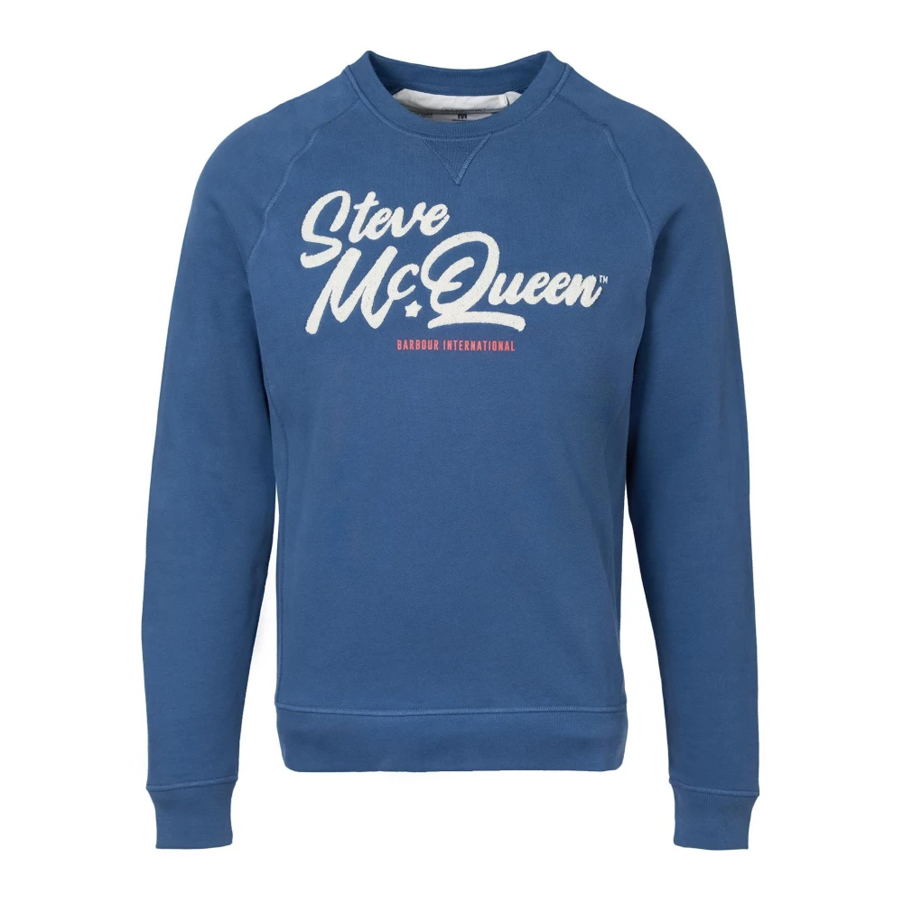 Barbour Holts Grafische Sweatshirt Blue Heren