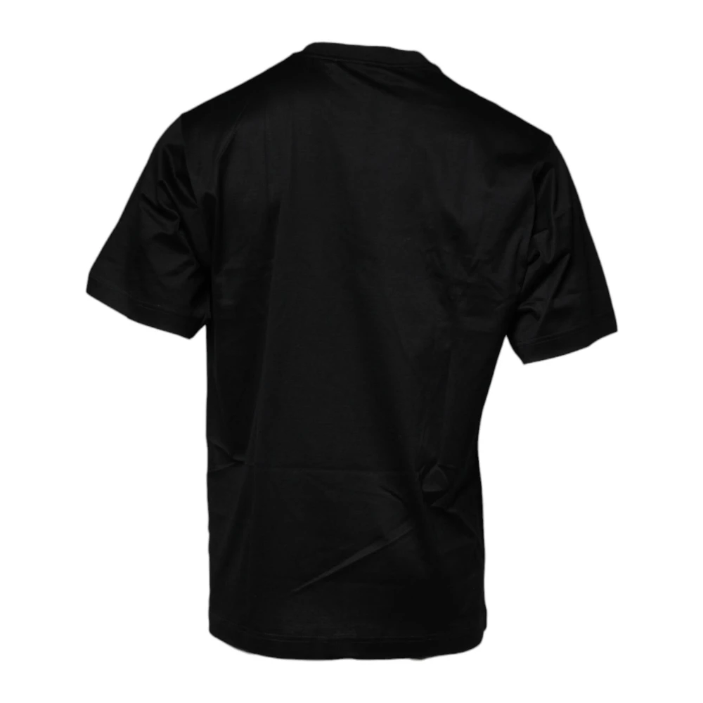 Dolce & Gabbana Zwarte Katoenen Crew Neck T-Shirt Black Heren