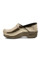 sabots-en-cuir-dore