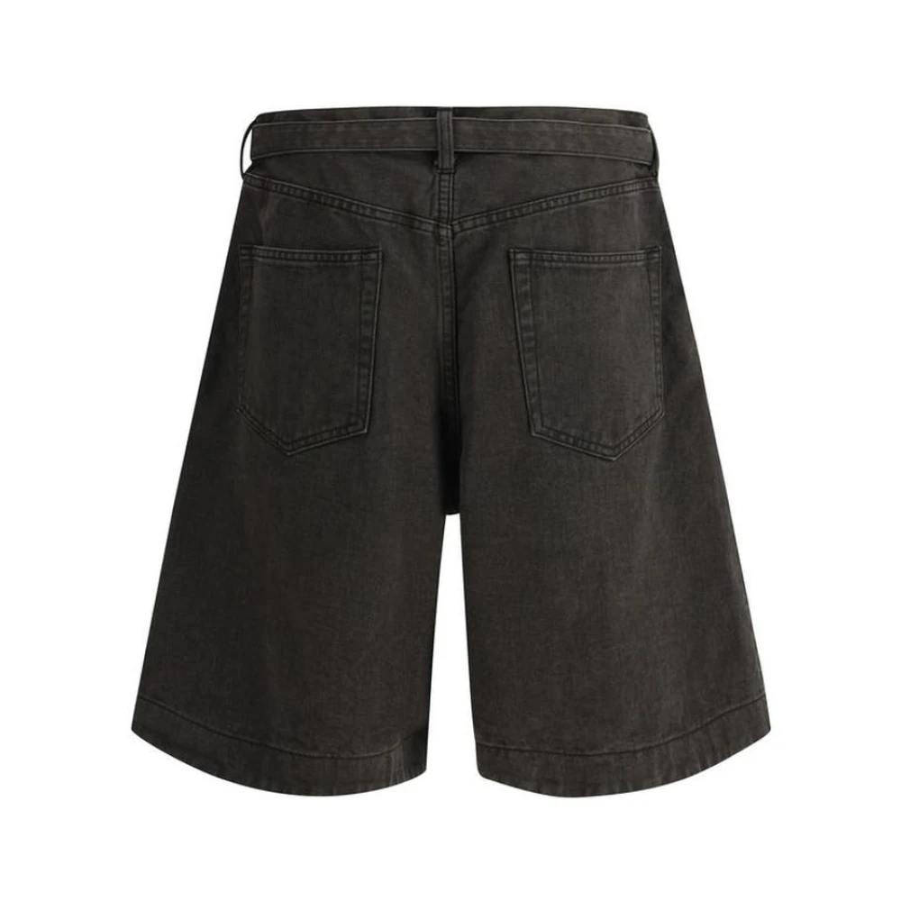 Sacai Zwarte Gewassen Denim Shorts Black Heren