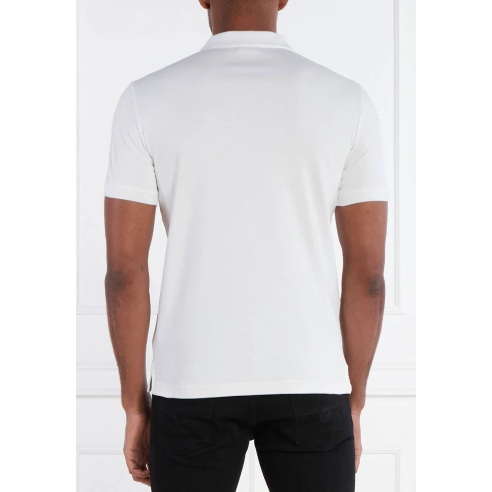 Calvin Klein Glad Katoen Logo Polo Shirt White Heren