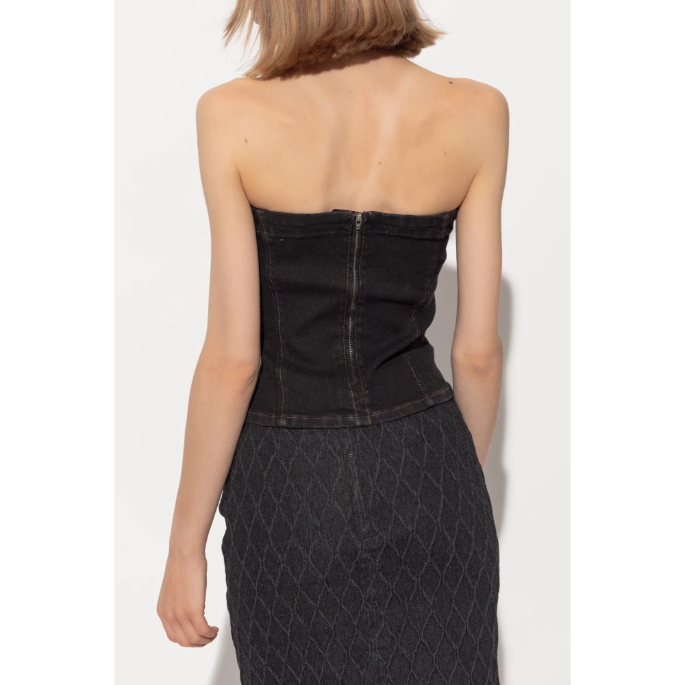 Gestuz Jeans top Tubinazg Black Dames